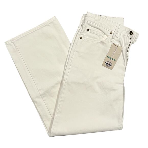 Dockers White High Rise Straight Fit Denim Jeans Womens 27 NEW - Picture 5 of 10